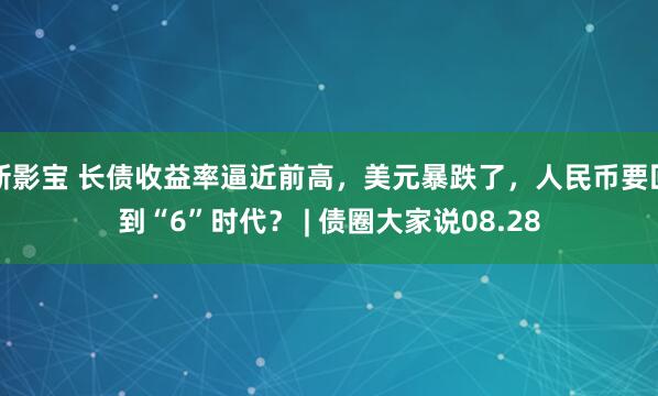 新影宝 长债收益率逼近前高，美元暴跌了，人民币要回到“6”时代？ | 债圈大家说08.28
